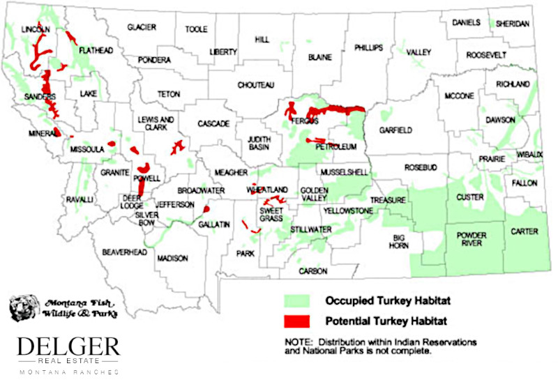 Montana Turkey Hunting Property Map