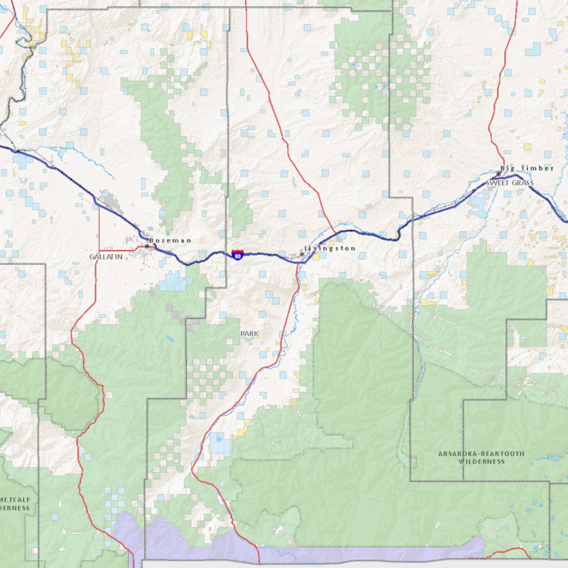 Public Land Map Park County Montana DELGER REAL ESTATE MONTANA